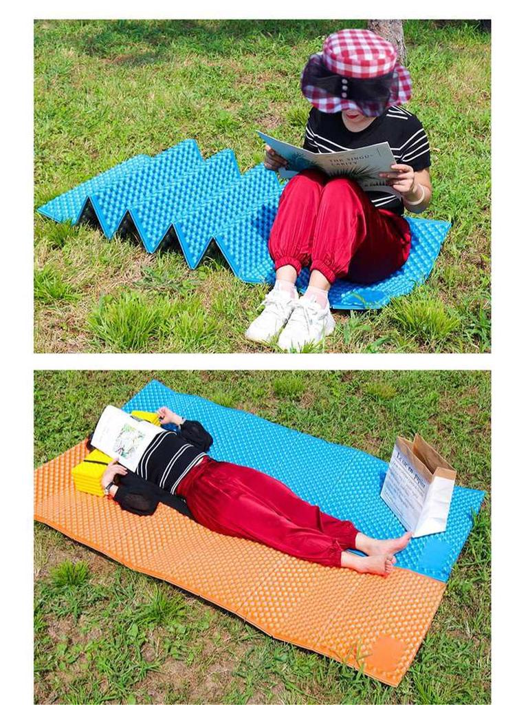 Foldable Insulated Egg Nest Foam Camping Mat, Thickened & Moisture-Proof for Single Person Outdoor Use