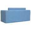 Vidaxl 2-Os. Sofa For Children, Fold-out, Blue, Soft Plush