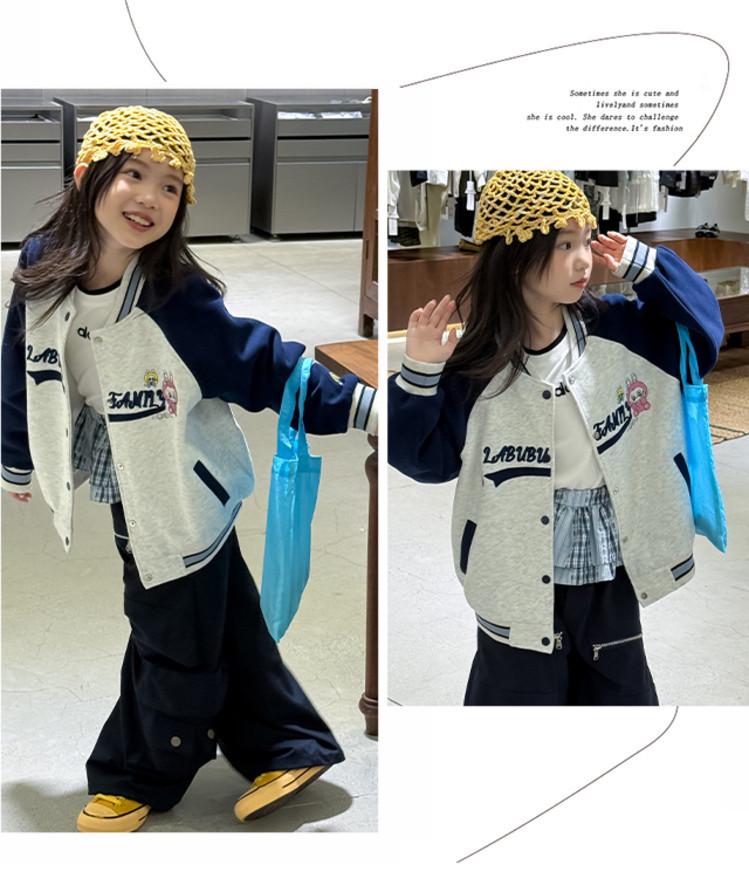 Girls' Stylish Autumn Baseball Jacket 2025 - Trendy Children's Fashion for Fall