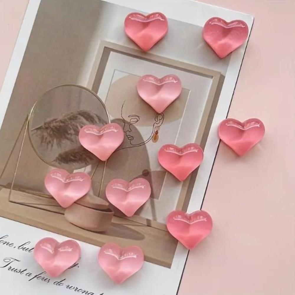 10pcs Heart-shaped Fridge Magnets Festival Gifts Home Kitchen Decoration  Party