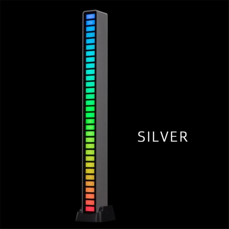 Metal Led Symphony Rhythm  Light Rgb Sound Control Atmosphere Strip Lamp Stress Relief Desktop Party