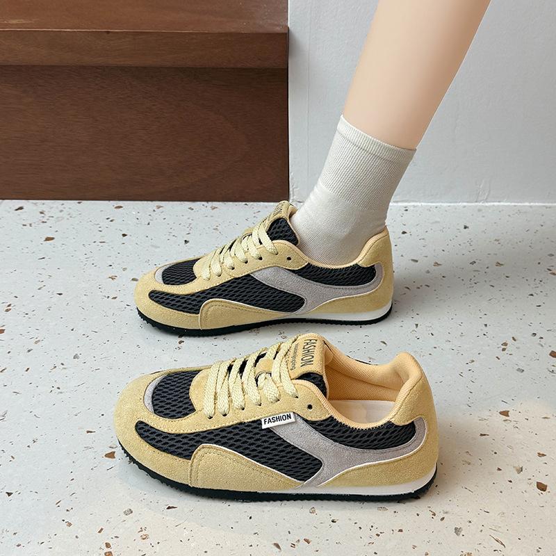 Retro German Training Shoes Women's 2025 Autumn New Popular Breathable Mesh Forrest Gump Shoes Lightweight and Versatile Casual Sports Shoes