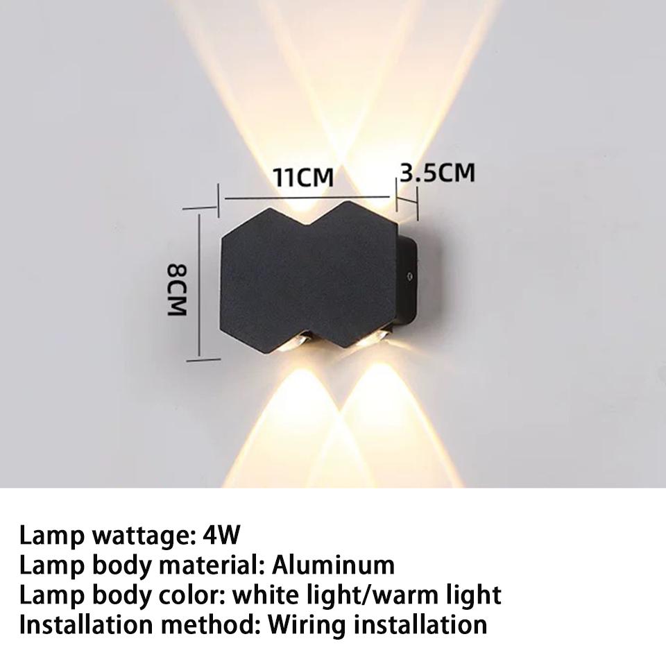 LED Wall Light Outdoor Indoor 2W 4W 6W 8W 10W AC85-265V Up Down White Black Modern Light For Home Garden Bedroom Corridor