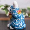Ceramic Kutani Colorful Arabesque Feng Good Japanese Interior Decor Maneki-neko Figurine, Ware, Left-Handed, Design, Shui, Luck, Style,
