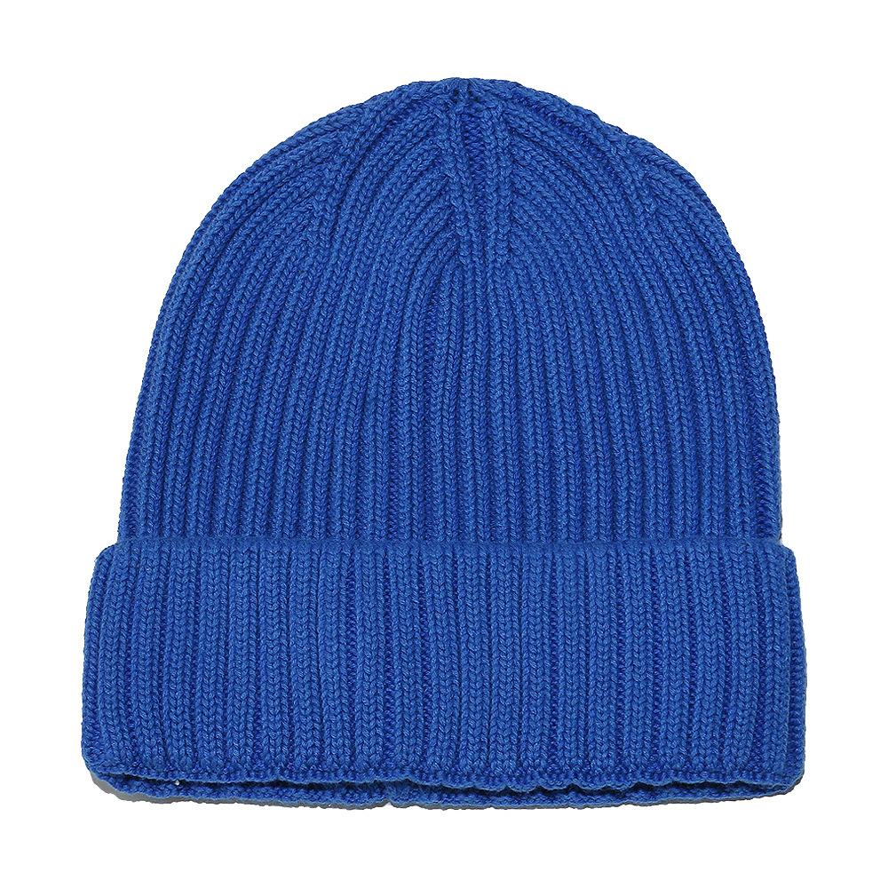 Autumn and winter new cotton wool hat light board solid color striped knitted hat ear protection warm winter hat men