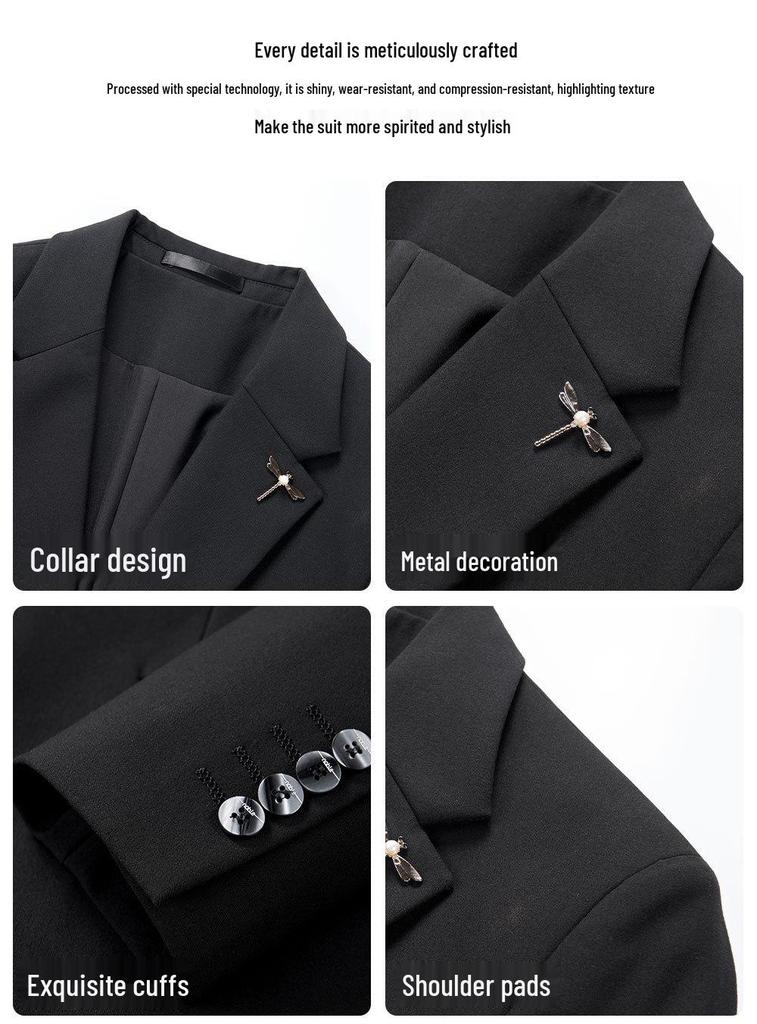 Douyin Bestseller Men's Notched Lapel Business Casual Three-Piece Suit Set