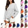 Damenmode Lässiger Langarm Bedruckter Rundhals-Sweatshirt