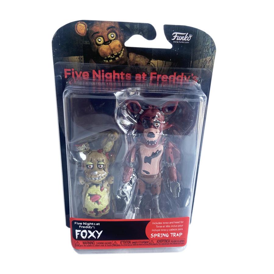 

Фигурки FNAF 14 см Кошмарный Фредди Бонни Фокси Чика Экшн-фигурка Подвижная Фредди Мороз в черном свете ПВХ Модель Коллекция Игрушки