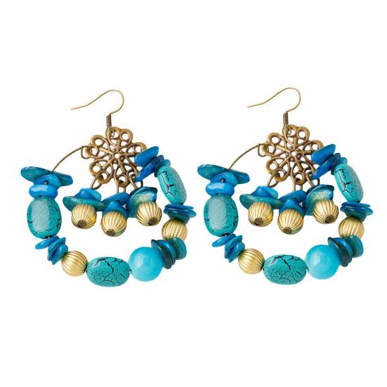 Lucky Jewelry Colorful Women Bohemian Beaded Hook Earrings Banquet Birthday Gifts uygun fiyatlı