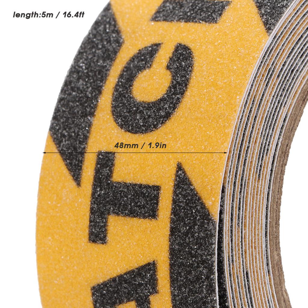 Watch Your Step Non Slip Tape Floor Stair Step Anti Slip Abrasive Safety PVC Tape 5m