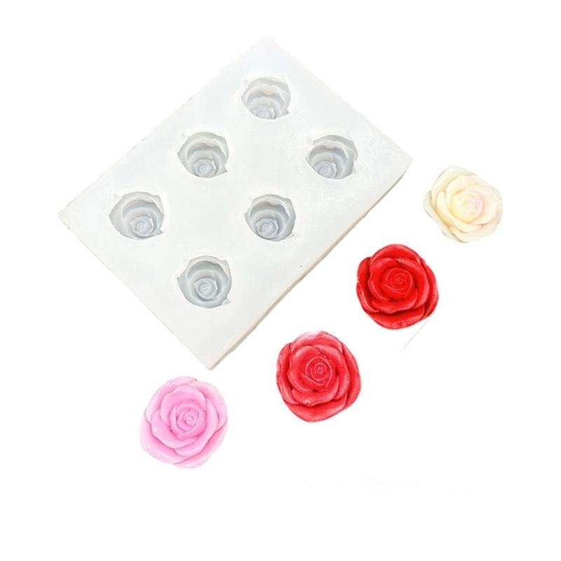 Food Grade Silicone Rose Mold For Chocolate Soap Candle Making Crafting Reusable Decoration Tool Baking Mould