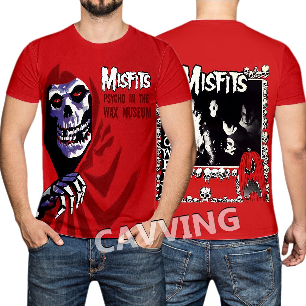 T-shirt Rock Band Misfits Estivi Stampa 3D Streetwear Uomo Donna Moda Maglietta a Maniche Corte T-shirt Top Abbigliamento Uomo