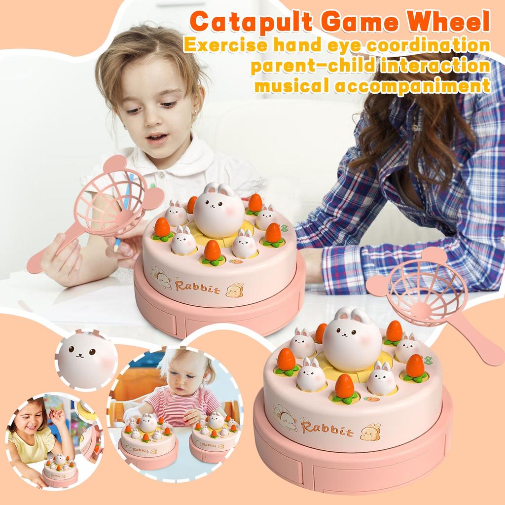 Little Catapult Disc Music Turntable Catch Carrots And Rabbits Parent-child Interactive Children's Educational Toys