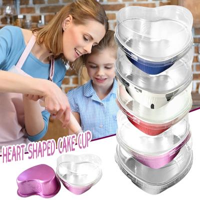 Valentine's Day Couple Diy Baking Cake Heart Shaped Cake Cup (With Lid)