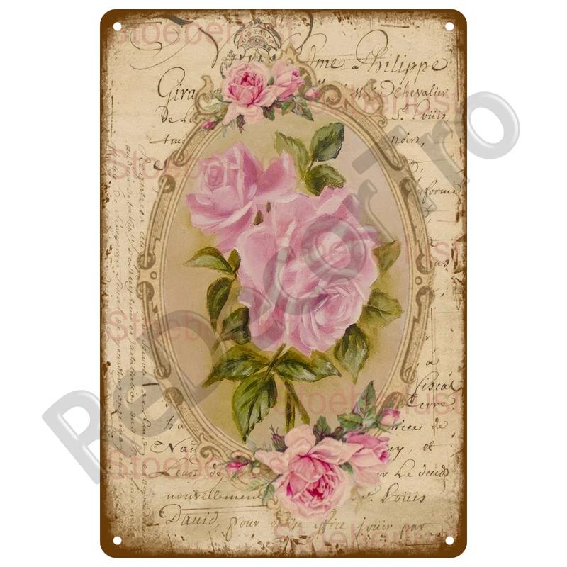 Metal Sign Wall Decor For Cafe Home Garden Farm Beach Hut Outdoor Vintage Tin Sign Flowers Birds Car Metal Plaque Welcome Poster