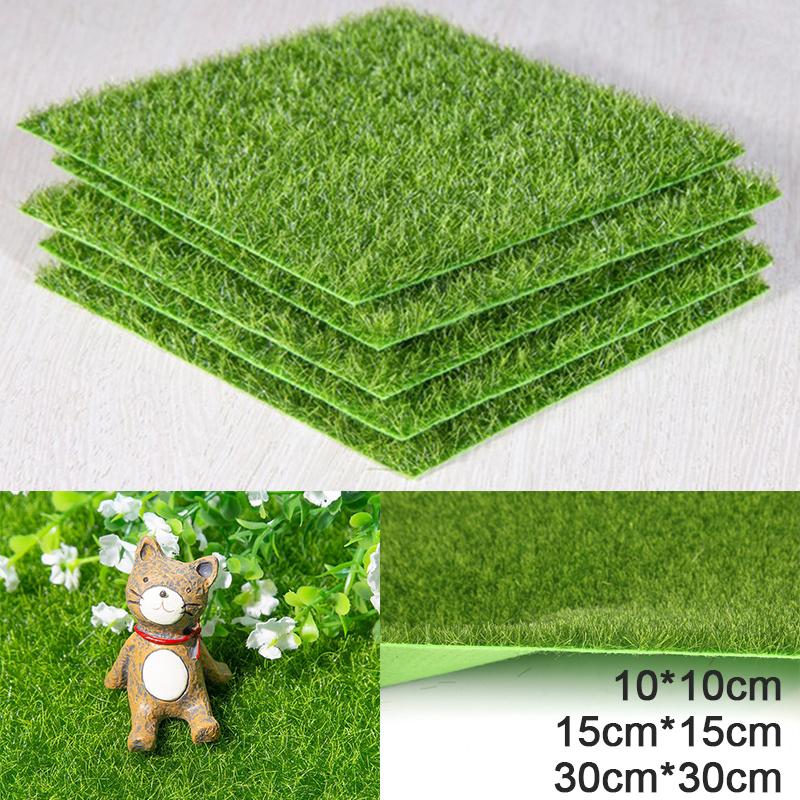 Artificial Grass Lawn Green Fake Plants For Garden Decor Building Model Supplies
