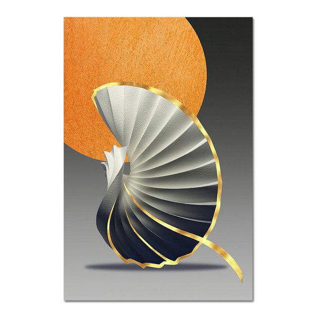 

Абстрактное оранжевое солнце, геометрический постер, настенное искусство, холст, живопись, печатные изображения для гостиной, отель Cuadros, домашний декор, без рамки 21*30cm