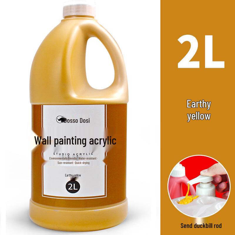 2L Acrylic Paint Bucket for Wall, Textile & Graffiti DIY Projects