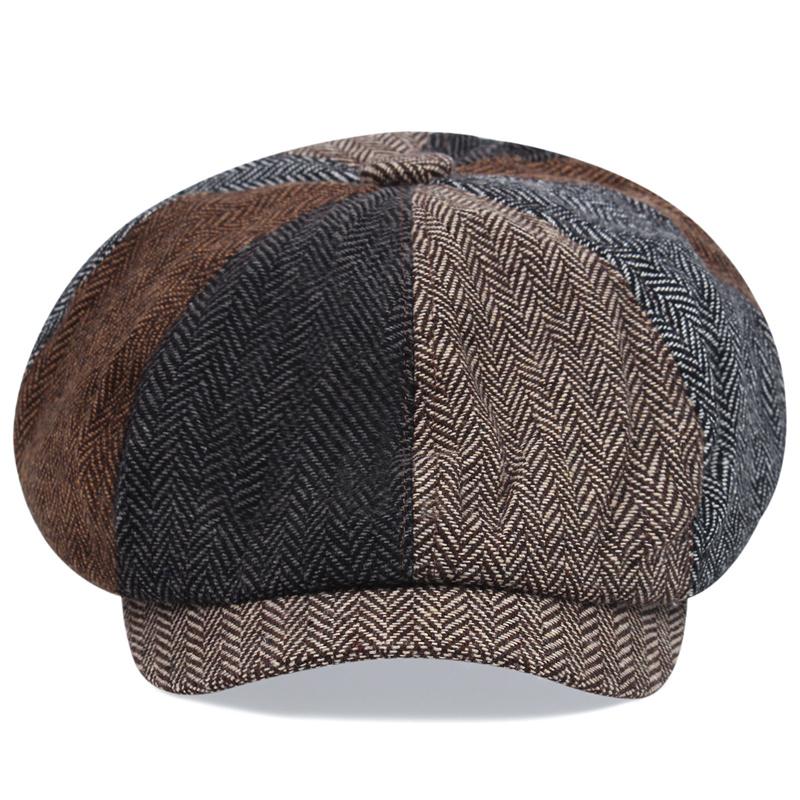 New Style Men and Women Caps Octagonal Hats BritishPainters Hats Autumn Winter Berets HerringboneFlat Caps Hip Hop Berets Gorras