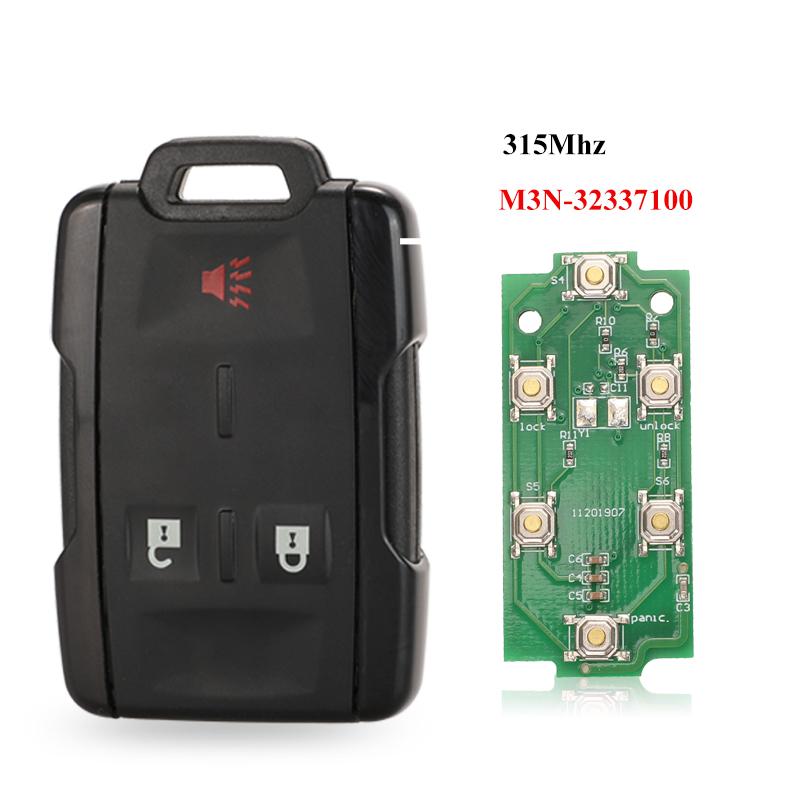 jingyuqin 5pcs 3/4/5/6BTN 315Mhz Remote Car Key Fob For Chevrolet Silverado Colorado 2014-2018 GMC Yukon M3N32337100 13577770