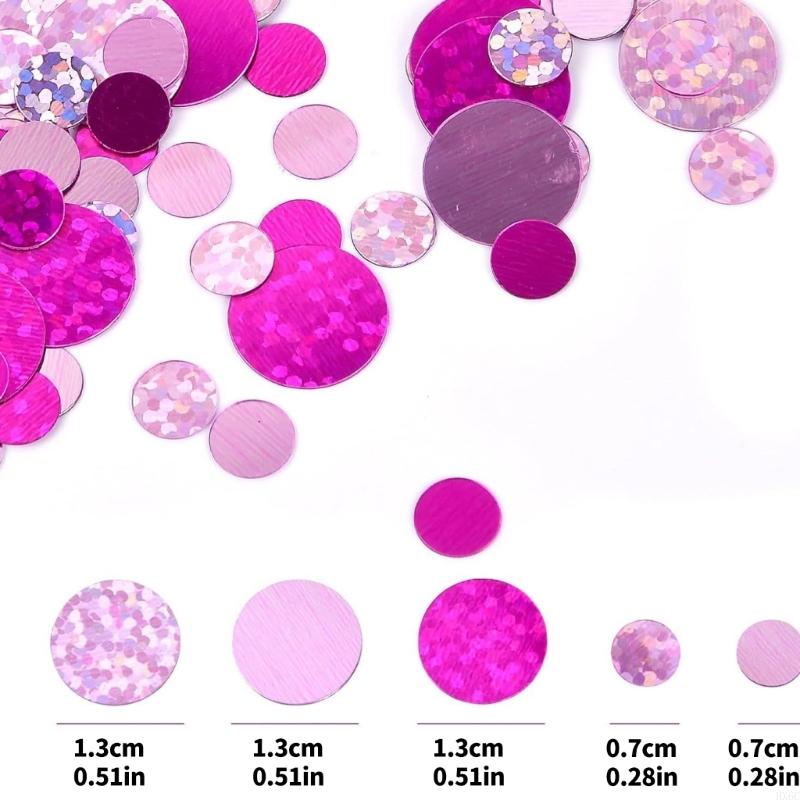 Valentine's Day Round Confettis Shimmering Round PVC Confetti for Dinner Parties Wedding Anniversary Celebration HX6C