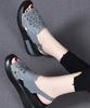 Women’s Sandals Platform Wedge Heel Sandals Leather Sandals Peep Toe Wedges Summer Slippers  Elegant Summer Shoes
