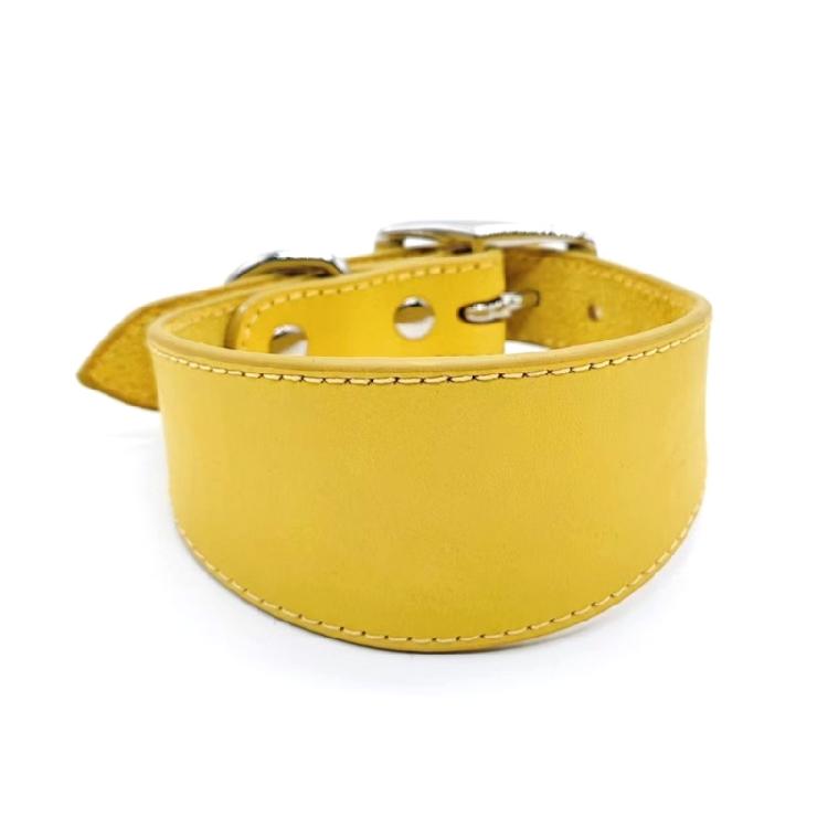 

Leathers Collar Wide Dogs Collar Comfortable Padded Collar for Medium Breeds S жовтий