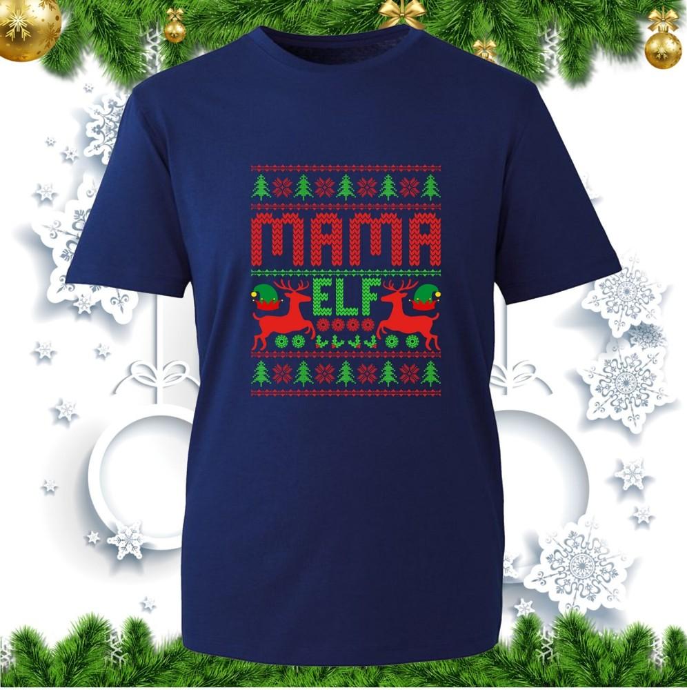 Mama Elf Christmas Tshirt Mummy Elf Mommy Elf Mothers Day Ugly Xmas Festive Top S
