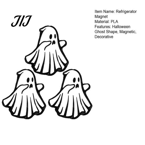 Halloween Party Favors 1/2/3Pcs Ghost Refrigerator Magnet, 3D Printed Fridge Decorative Magnet Magnetic Decoration for Holiday Kitchen Lightweight