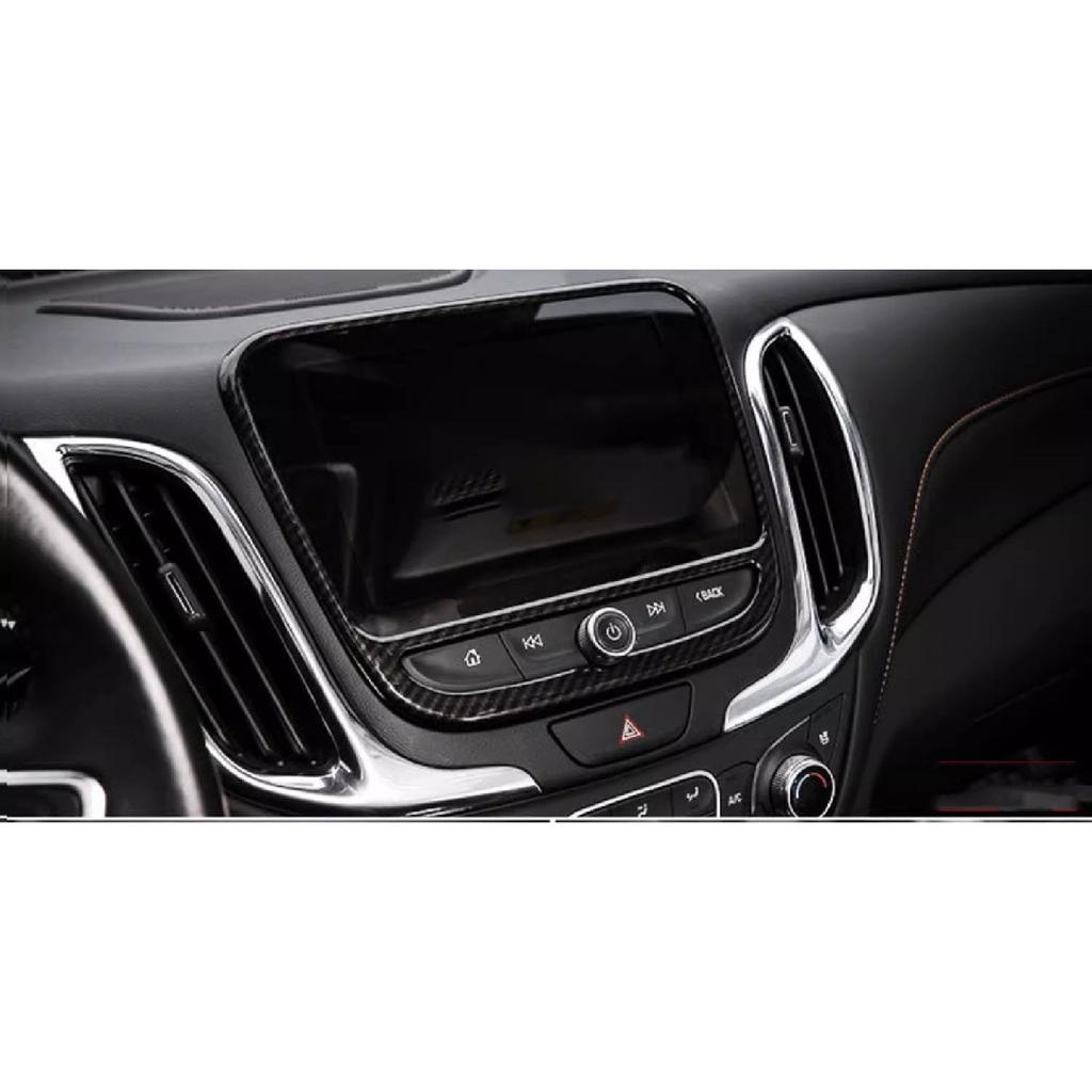 Autozubehör Passend für Chevrolet Equinox 2018-2023 ABS Navigationsbildschirmrahmen 8” Konsolenverkleidung 1-teiliges Set(Kohlefaser)