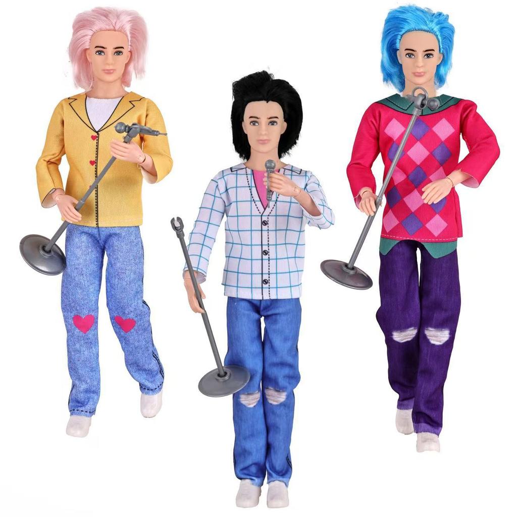 Mit Musikinstrumentenzubehör K-POP Demon Hunter Girl Troupe - Shaka Boy Troupe 11,5 Zoll Solide 11-Gelenk-Puppe Spielzeug