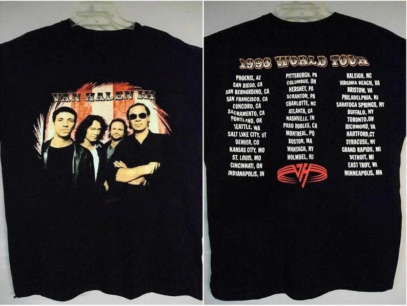 1998 Van Halen III World Tour T-Shirt, Van Halen World Tour 1998 T-Shirt L