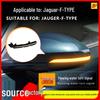 Jaguar F-TYPE Rearview Mirror Blue Sequential Turn Signal & Daytime Running Light Modification.