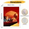 Disney Oil Painting DIY Digital Painting The Lion King Characters Sunset Scene HandPainted Living Room Entryway Wall Art.