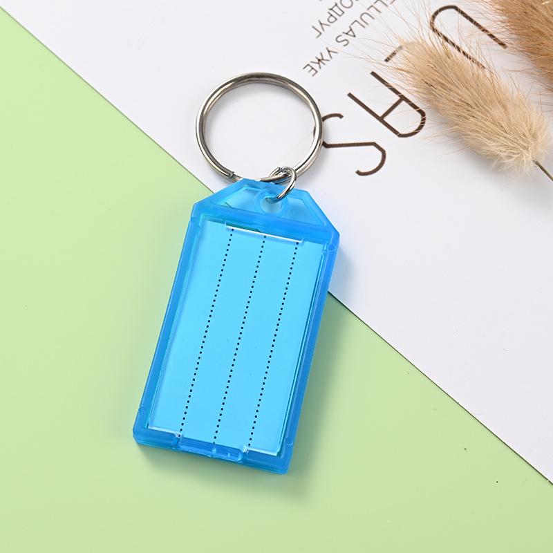 10-50pcs Colorful Plastic Keychain Key Tags Label With Split Ring For Diy Numbered Name Baggage Tag Id Label Name Tags