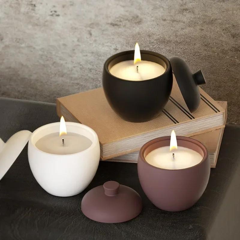 Silikonform für Kerzenbecher in Birnenform, Haselnuss-Form, DIY-Blumentopf, Kerzenhalter, Aufbewahrungsbox, Kunstharzform, Basteln, Heimdekoration