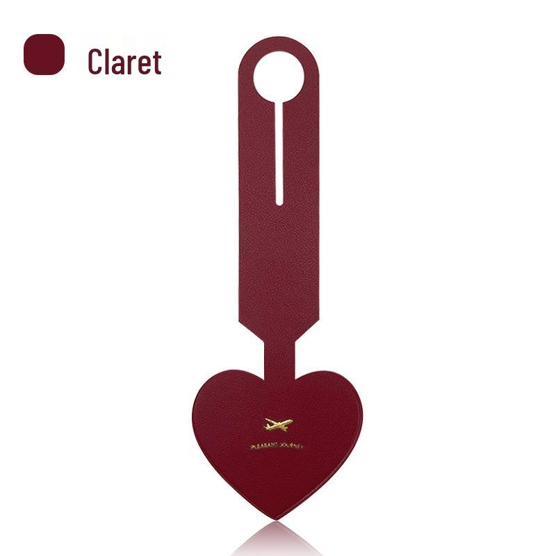 

Кожаная багажная бирка: Бирка с именем для чемоданов и посадочных талонов, защищающая от потери вино красного