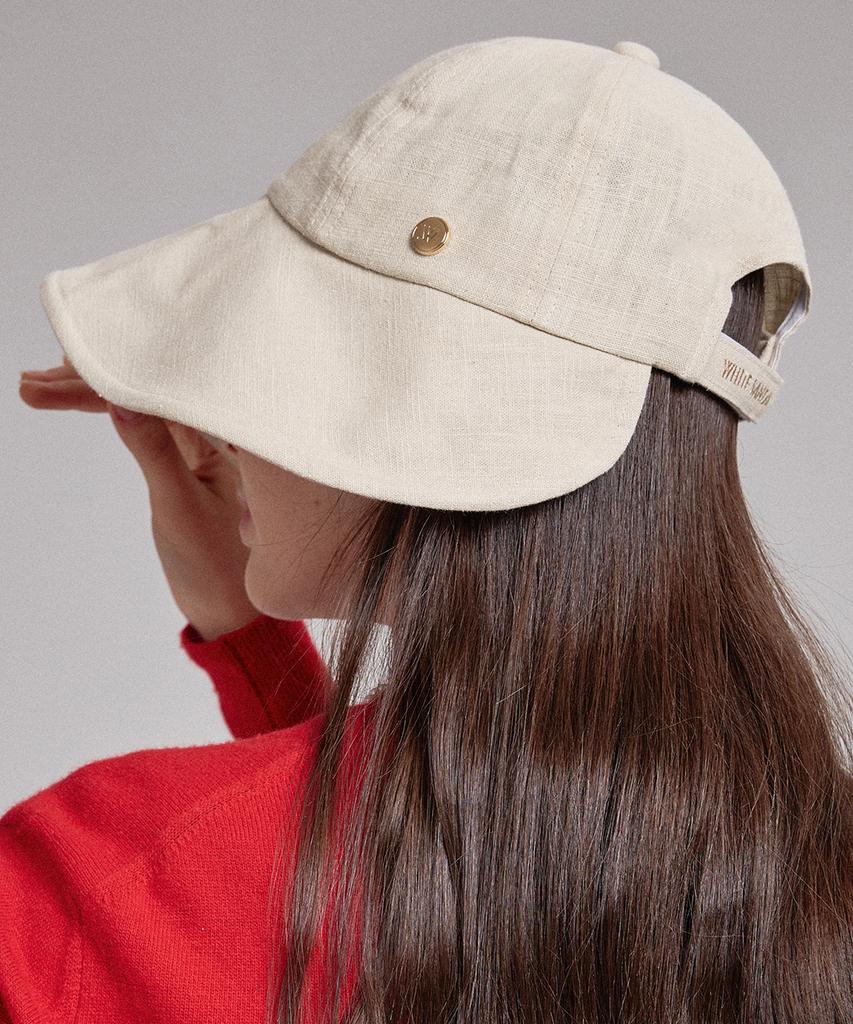 Hwaiteusaenjeu Linen Bonnet Hat New Katie