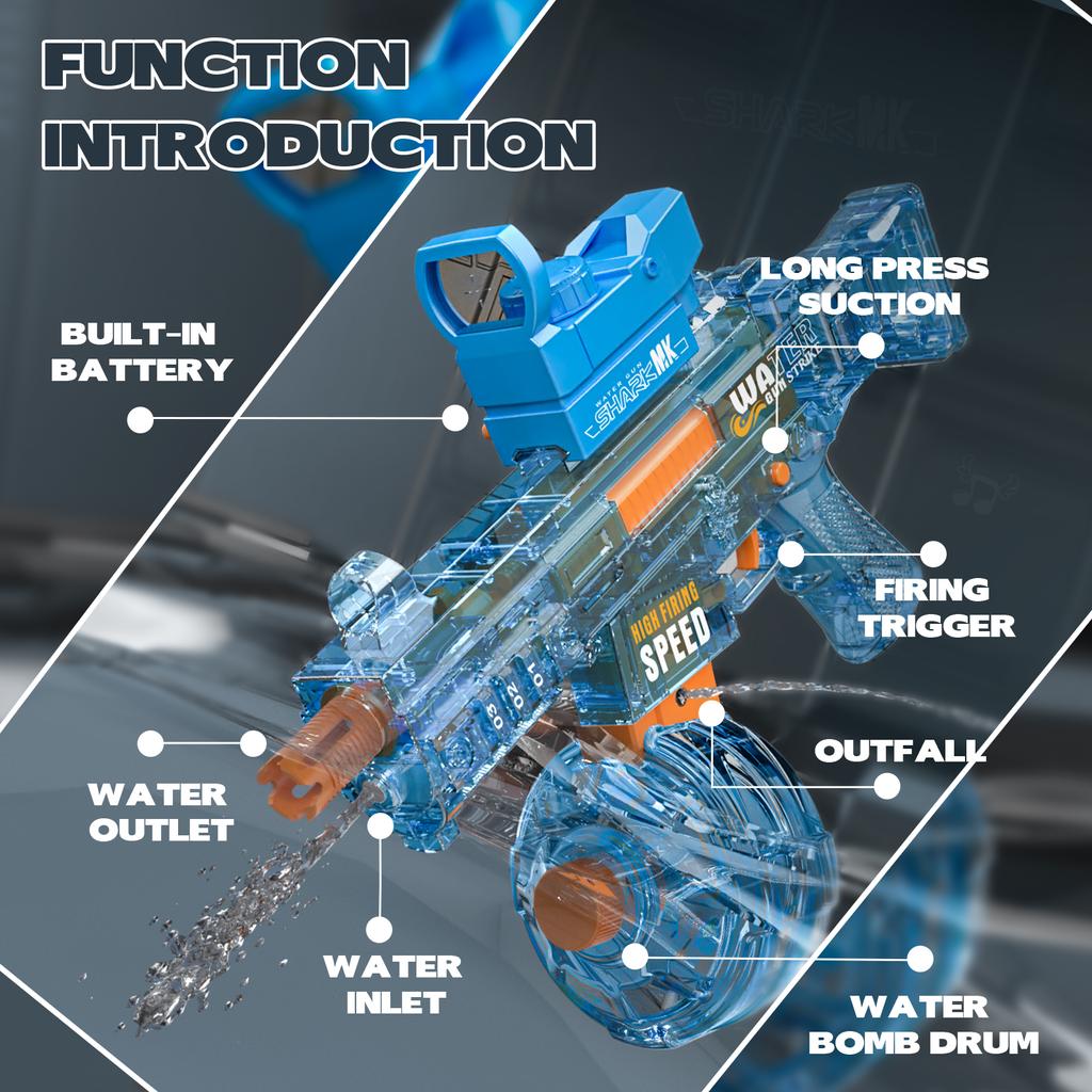 UMP45 Electric Water Guns For Adults Powerful Squirt Automatic Water Suction Water Blasters Summer  Beach Toy For Kids Gift