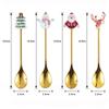Xmas Gifts For Festival Party Tableware Kids Spoon Set Teaspoon Tea Scoops Coffee Spoons Christmas Stirring Spoon