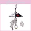 Infant Black And White Rattle Bell Wind Chime Baby Cot Hanging Rotation Bed Bell