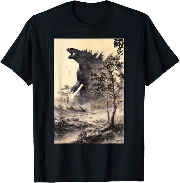Retro Vintage Japanese Art Legendary Rare Kaiju Calligraphy T Shirt S
