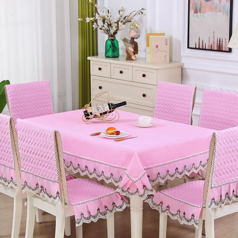 Household Lace Cotton Tablecloth Minimalist Modern Dustproof Tablecloth Chinese Style Machine Washable Cover Cloth 1pcs