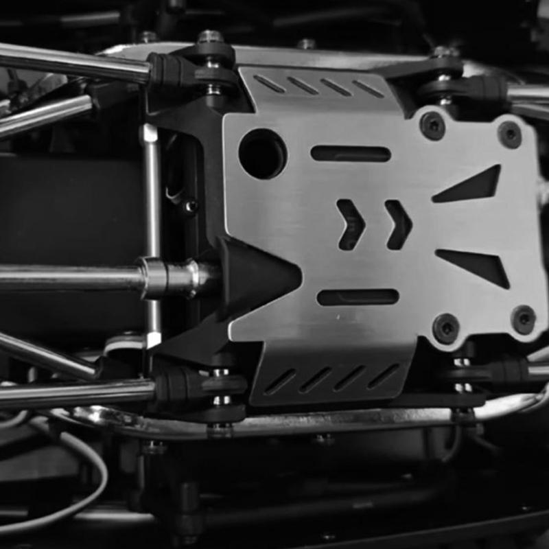 Remote Control Model Stainless Steel Skid Plate Chassis for H12Y Toy Collection Kits for Remote Control Car Upgrades