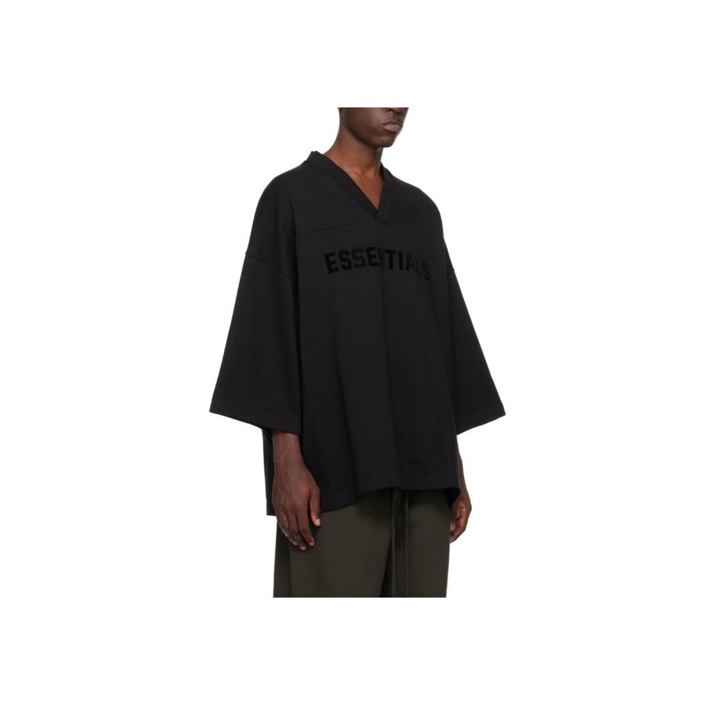 Fear of God Essentials Heavy Jersey Football Tee Jet Black Men Tops 125SP244104F