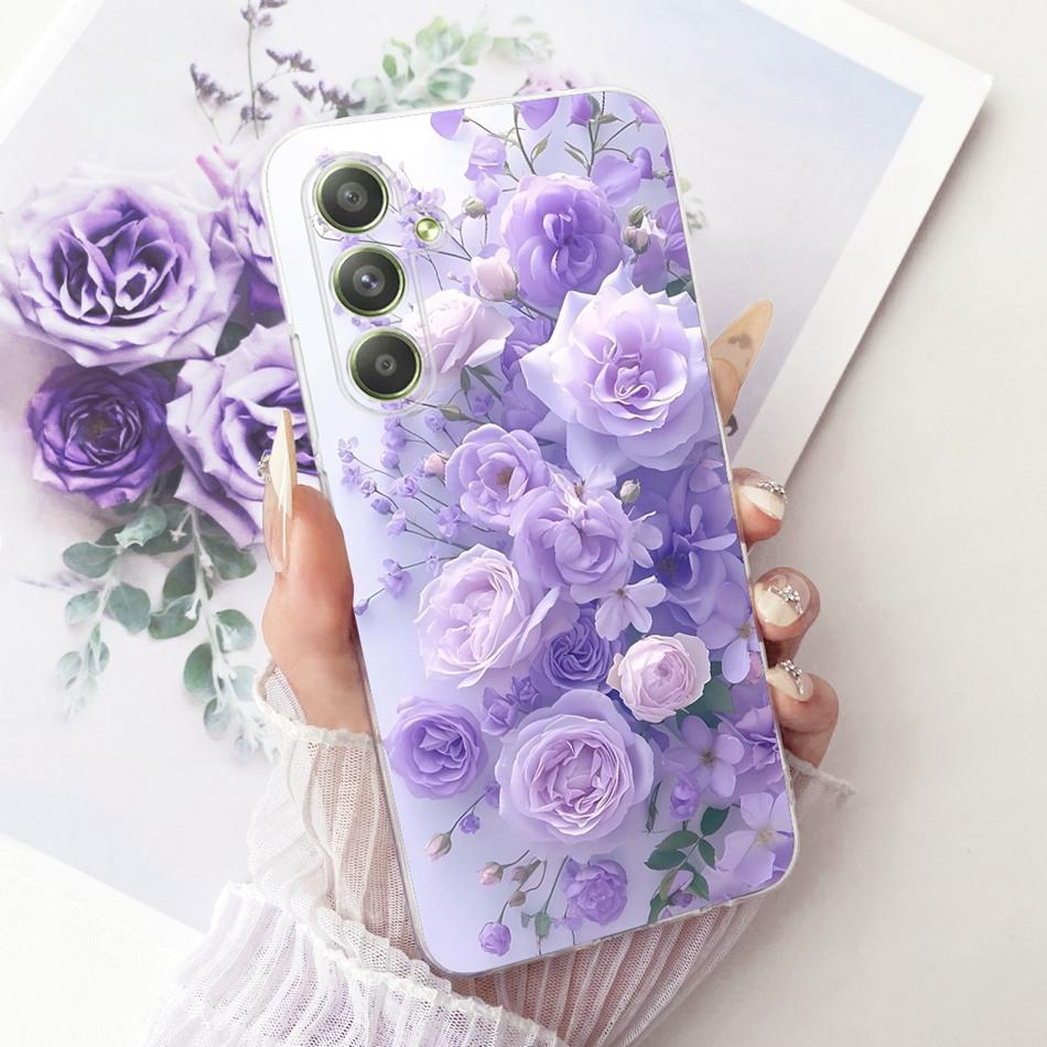 For Samsung Galaxy A54 Cute Flower Butterfly Cat Painted Case For Samsung A54 5G SM-A546B Soft Silicone TPU Phone Cases