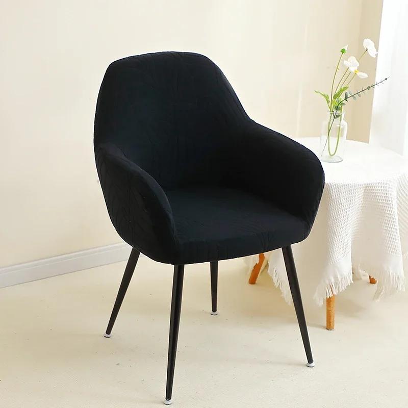 1/2/4/6Pcs Leaves Jacquard Dining Chair Cover Stretch High Armchair Covers Elastic Anti-Slip Chair Slipcover For Office Wedding
