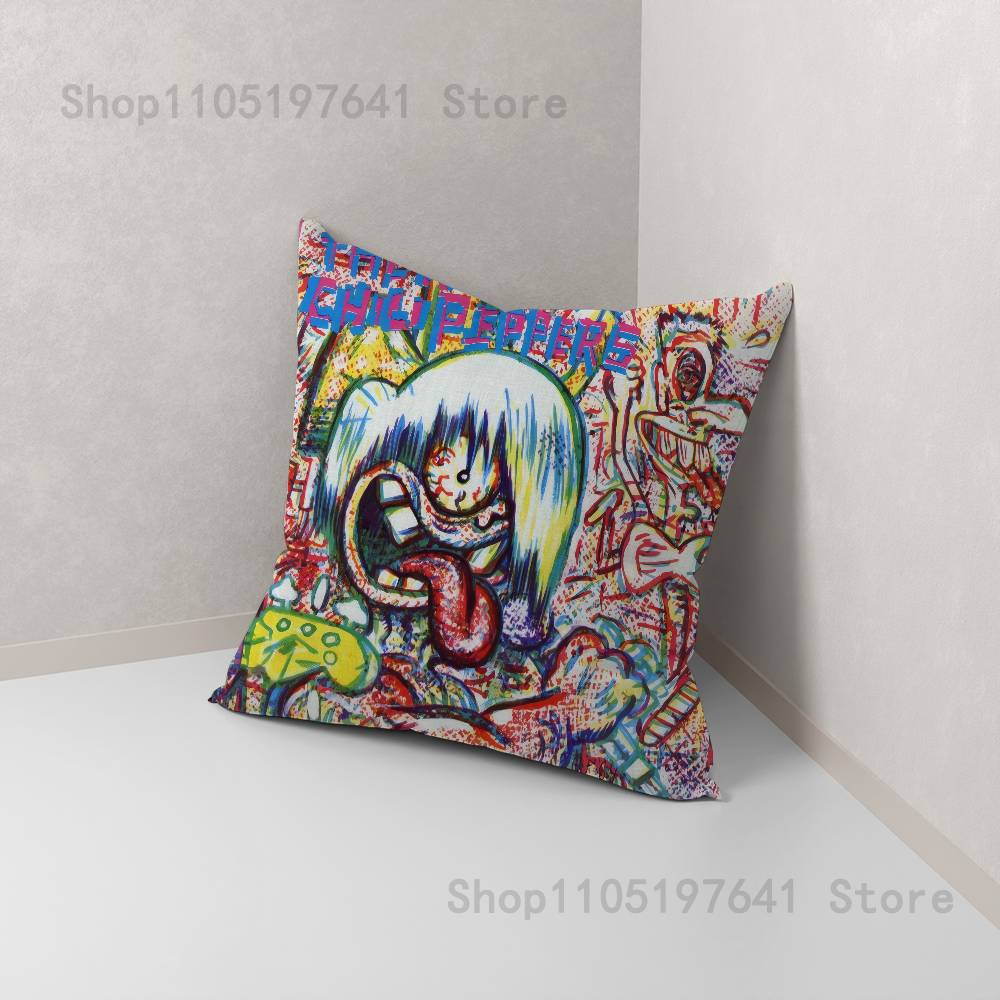Chili Red RHCP Pillow Case For Sofa Decor Car Office Room Printing Cushion Cover Decorations and Protector
