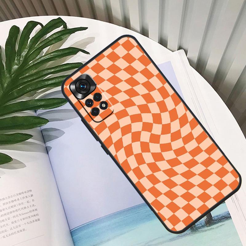 Check Orange Green Moss Twist Funda For Xiaomi Redmi Note 13 10 11 12 14 15 Pro Plus Case For Redmi 15C 12C 13C 14C 10C 15