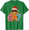 Funny Gingerbread Seven Ice Cream Drip Christmas T-Shirt